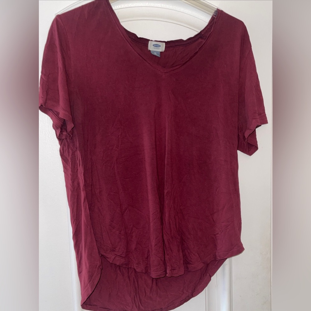 Women's burgundy blouse top XL